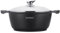 ROYALTY LINE, Casserole en aluminium 30 cm, revêtement en marbre antiadhésif, poignées en silicone, compatible tous feux, idéale pour cuisson saine, couleur marbre