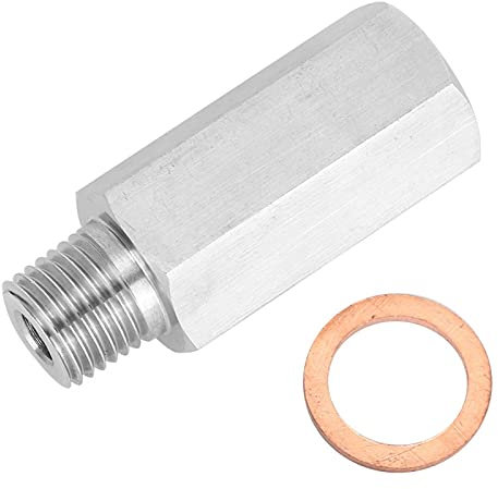 Weit verbreiteter Automotorzylinder 1/4 Npt Adapter 1/8 T304 Stahl Öldruckmesser Öldrucksensor Adapter mit Adapter O-Ring passend für die meisten Motoren aus Edelstahl