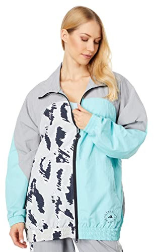 adidas by Stella McCartney Damen aSMC Sportswear Woven Tracktop Animal Pr, Splash/Bligrn/Weiß, Medium