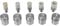 Gkhowiu 5 Sets Double Rivets Dies(5mm/6mm/8mm/10mm/12mm)
