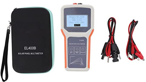 Photovoltaik Multimeter, Mppt Pv Modul, Solarstrom Messgerät, Solarpanel Tester, Intelligentes Solarpanel Messgerät MPPT Photovoltaik Panel Multimeter mit LCD Display für Solar PV Tests (BL400B)