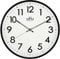 MPM Design Kunstoff Wanduhr, große arabische Ziffern, Schwarz, Quarz-Uhrwerk, ∅ 350 mm, modern, Analog Wand Uhr, Wanddeko, Dekoration für Wohnzimmer, Küche, Büro, Schlafzimmer
