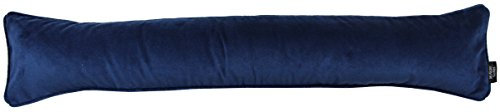 McAlister Textiles Matter Samt | Zugluftstopper mit Füllung | 18cm x 100cm in Marineblau | Deko Windstopper Kissen für Fenster, Türen im Designer Plüsch