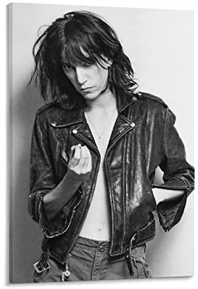 JITENG Patti Smith Poster, Retro-Gemälde auf Leinwand, Wandkunst, Poster, Scrollbild, Druck, Wanddekoration, Heimposter, 60 x 90 cm