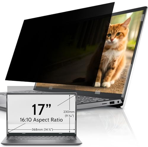IPROKKO Laptop Sichtschutzfolie 17 Zoll, Abnehmbarer Sichtschutz Seitenverhältnis 16:10 Anti Blaulicht Blendschutz Blickschutzfolie Displayschutz für Hp/Dell/Acer/Lenovo/ThinkPad/Asus/Huawei