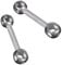 CaiHuaEr Dumbell Spanner, 2 Pcs Hexagon Hole Spanner Dumbbell Type Bike Spanner Bicycle Repair Tool for Biking Cycling Mountain Bike MTB BMX, 6mm - 15mm, Silver