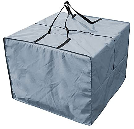 Garden Cushion Storage Bag, Heavy Duty Oxford Garden Cushion Protective Storage Bag Cover for Outdoor Furniture Sofa Cushion with Handle 81 x 81 x 61cm (Grey)