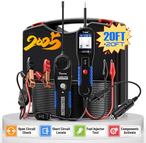 VDIAGTOOL V200 Pro Automotive Circuit Tester, Power Circuit Probe Tester Breaker Finder Tool, 12/24V Electrical Open Short Circuit Finder, Wire Tracer, AC DC Voltage Trailer Relay Fuse Test