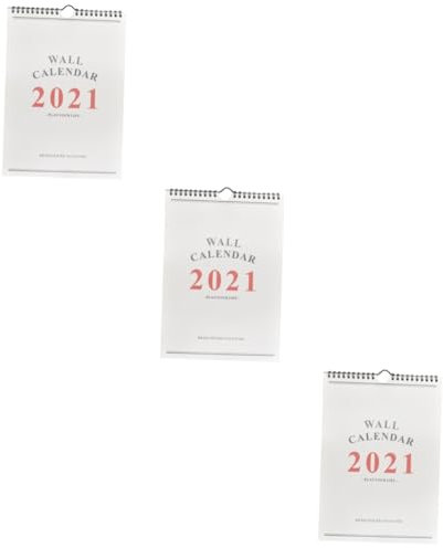 Amosfun 3 Stück 2021 Wandkalender 2021 Kalenderplaner 2021 Kalender Familie Wandkalenderplaner 2020-2021 Monatlich Wandkalender Trocken Abwischbar Büro Schreibtischkalender Wochenkalender