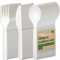 HAAGO Petit Set de Couverts Réutilisables 180pc (60x Couteaux, 60x Fourchettes, 60x Cuillères, Blanc, 15cm)- Idéal pour la restauration et les mariages - Heavy Duty Materials
