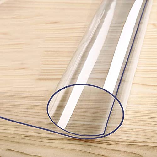 Transparente PVC-Schreibtischunterlage für Büro und Zuhause, transparente Kunststoff-Schreibtischschutzmatte, wasserdicht, rutschfest, Tischunterlage, Schreibunterlage (60 x 45 cm)