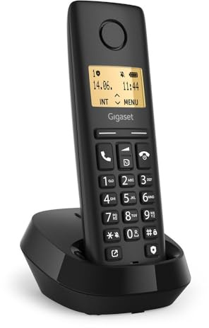 Gigaset Pure 100 Analog/Dect Telephone Caller Id Black, S30852-H3105-R101