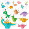 48 Stück Dino Cupcake Wrapper Set, Tortendeko Dinosaurier, 24 Dino Muffinförmchen und 24 Dinosaurier Kuchendekoration, Cake Topper Dinosaurier für Geburtstag Event Party Tiere Thema Party Dekoration