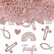 ALEGRE® Streudeko Taufe Deko Konfetti, 100 Stück Tischdeko Taufe Mädchen, Kommunion Deko Konfetti, Tischdeko Kommunion, Fisch Deko Confetti für Babyparty Taufe Babyshower Kommunion Konfirmation
