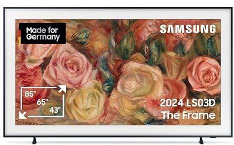 Samsung QLED 4K Fernseher The Frame 43 Zoll, Samsung TV mit mattem Display und austauschbarem Rahmen, Art Mode, Smart TV, GQ43LS03DAUXZG, Deutsches Modell [2024]
