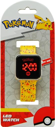 Rocco Giocattoli Pokemon LED-Digitaluhr POK4320 - Pokemon LED-Uhr - Digitaluhr - Ab 6 Jahren - Inklusive Batterien