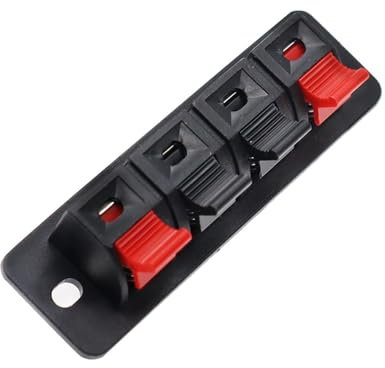 EJPPDHCO 5PCS Plastic 2/4 Positions Connector Terminal Push In Jack Spring Load Audio Speaker Terminals Breadboard Clip (Color : 4 Positions)