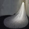 XINTAOSM Schleier,Brautschleier,Kathedrale Schleier Blumen Bling Bling Brautschleier Funkelnder Langer Kathedralen-Glitzer-Hochzeitsschleier mit Kamm(Color:Off White)