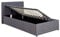 Home Source Single 3ft Side Gas Lift Fabric Ottoman Storage Bed, Grey