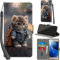 Handyhülle für Samsung Galaxy J5 2016 Hülle PU Leder Schutzhülle Klappbar mit Kartenfach Ständer Handytasche mit Kameraschutz Flip Case Klapphülle für Samsung J5 2016, Katze