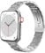 MoKo Armband Kompatibel mit Apple Watch Band Ultra/Ultra2 49mm/Series 10/9/8/7/6/5/4/3/2/1/SE 42/44/45/46mm,Schlank Smartwatch Armband aus Edelstahl,Metall Ersatzarmband Uhrenarmband,Silber
