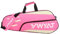 Ronyme Sac de Raquette de Badminton Sac fourre-Tout de Tennis Sac de Tennis Multifonctionnel étanche Sac de Transport de Raquette pour Raquettes de Badminton, Rose Blanc