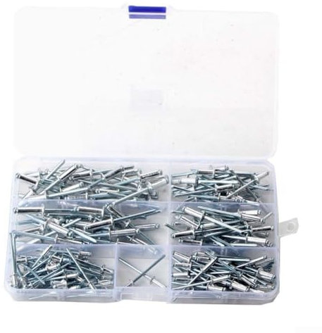 Eine umfassende Sammlung von Aluminium-Nietwerkzeugen (fünfundsiebzig Teile erhältlich)