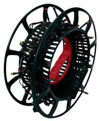PMS Christmas string lights storage wheel - christmas light holder - wind up reel - cable storage organiser - christmas string lights reel- tangle free tree light cradle.