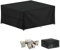 LAMUNI Funda Mesa Jardin Impermeable 200x180x75cm Funda Muebles Jardin Rectangular Cubierta para Muebles de Jardin 420D Tela Oxford Cubierta de Mesa Exterior Funda Protectora Mesa, Anti Viento