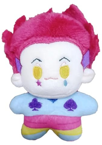 DEXSHUN Anime Weiche Figur Kopfkissen Hisoka Soft Figur, 12cm, Cute Cartoon Stuffed Anime Peripherie Anhänger Geschenk Sammlerstück
