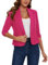 LADI TREND Women's Suits & Blazers Open Front Office Jacket Casual Outerwear (Hot Pink S)