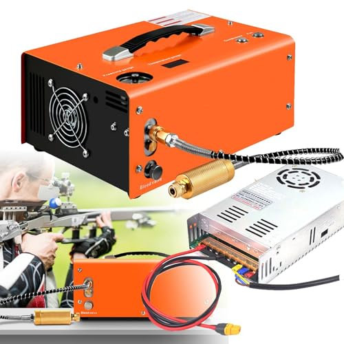 PCP Air Compressor, Auto Shut Off, Portable 4500Psi/30Mpa, for Paintball/PCP Air Rifle/Scuba Tank, Powered by Home