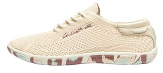 tbs Bootsschuh Jazaria J7J53, Recyceltes Strickgewebe, Beige-Creme mit mehrfarbiger Sohle, Fußbett zum Wechseln Beige