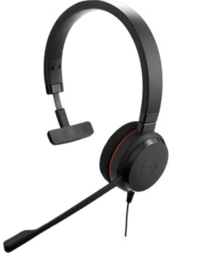 watiowave Mono-Kopfhörer mit Mikrofon, USB-Anschluss, Geräuschunterdrückung, ideal für Anrufe und Videokonferenzen.