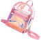 TEMPNAP Iridescent Holographic Mini Backpack Für Frauen Transparentes Multifunktionales Design Als Rucksack Schultertasche Oder Crossbody-tasche Für Konzerte Und Alltag