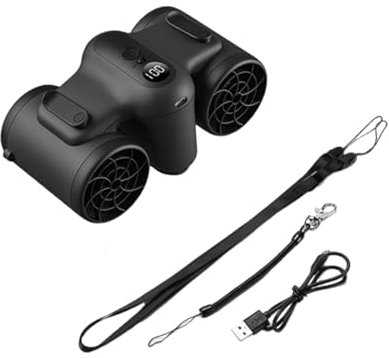 Colcolo Portable Waist Fan with Lanyard Fast Cooling Sturdy Multifunctional 3 Adjustable Winds Belt Fan for Car Home Outdoor Camping