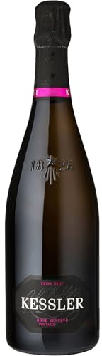 Kessler Sekt Rosé Réserve Vintage Schaumwein extra trocken Deutschland inkl. FeinWert E-Book (1 x 0.75 l)