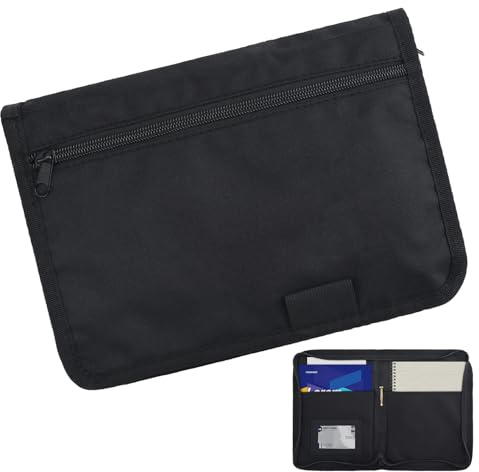 VAGCARS Portadocumenti per auto, organizer con tasche multiple e cerniera a tenuta completa, custodia in tessuto Oxford impermeabile per registrazione, assicurazione, manuale del proprietario e
