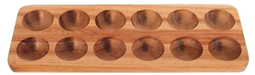 CORHAD Porte-œufs de Pingouin en Bois Marron Résistant Cuisine et Plan de Travail, Support Élégant et Pratique pour Organiser Plusieurs Œufs