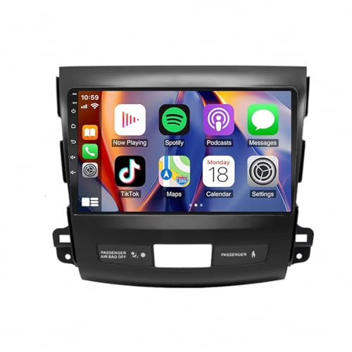 Autoradio Bluetooth per Peugeot 4007 2007-2012 Mirror Link/Usb/Type-C/Telecamera di Backup/Microfono/Supporto Telecomando Autoradio Compatibile, 8 Nucleo 8G+256G
