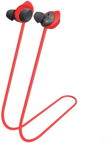 Cordón Antipérdida de Silicona para Samsung para Galaxy Buds FE - Correa Segura Ligera para Deporte y Viaje(Red)