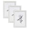 WOLTU Bilderrahmen 13x18cm 3er Set Fotorahmen Holzrahmen mit Passepartout, zum vertikalen oder horizontalen Aufhängen/Aufstellen, Posterrahmen Collage Wanddeko, Weiß