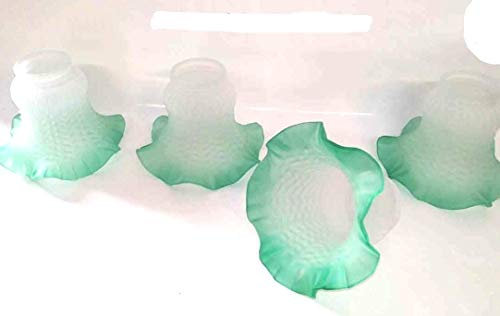 Set 4 Stück Glas Notebook Lampe Kronleuchter Apliques weiß hellgrün