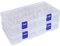 Craft Storage Boxes with Compartments,Qualsen Plastic Storage Boxes,Storage Box Organizer with Lids,Divider Jewellery Box for Beads Earring Tool Box for Fishing Small Accessories (18 Grids,White x 2)