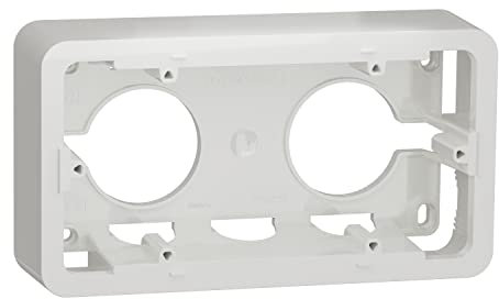 Schneider Electric NU840418 Unica Aufputzdose, 2-fach, Weiß