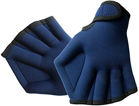 MansWill Webbed Swimming Gloves, Neoprene Water Fitness Gloves for Adults