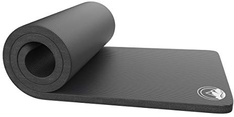 Wakeman Outdoors Foam Sleeping Pad for Camping, Black, 76x25x0.75in