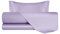 VANITA' DI RASO Completo letto Lenzuola di Raso una Piazza e Mezza, Made in Italy, Lenzuolo Piano 180x290cm + Lenzuolo Sotto con Angoli 120x190cm + 1 Federa a 2 Volani 50x80cm, Lilla