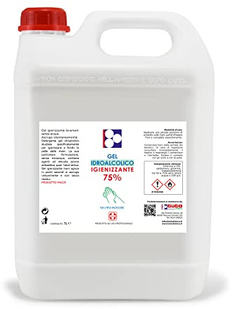 Gel igienizzante mani 5 LITRI alcool 75% - TUTO CHIMICA
