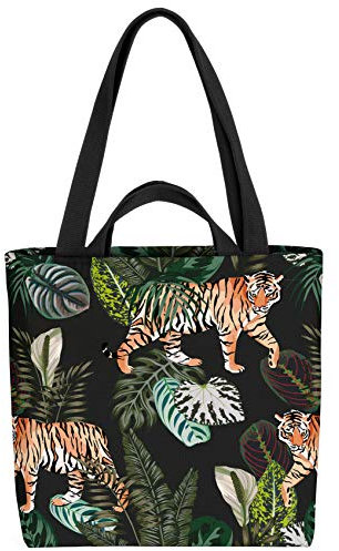 VOID Königstiger Dschungel Tasche 33x33x14cm,15l Einkaufs-Beutel Shopper Einkaufs-Tasche Bag